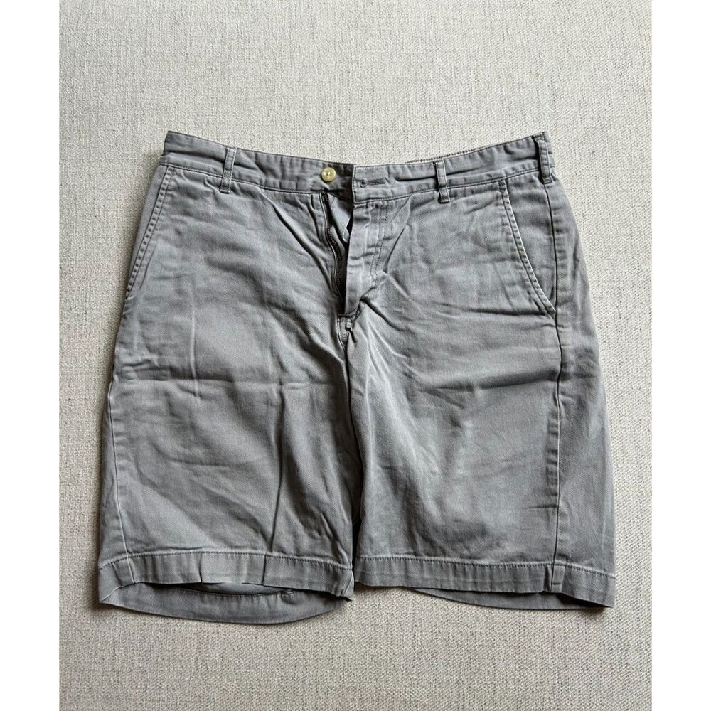 Men's Shorts - Bill's Khakis - Gray - Flat Front - Waist 32 - Inseam 9in